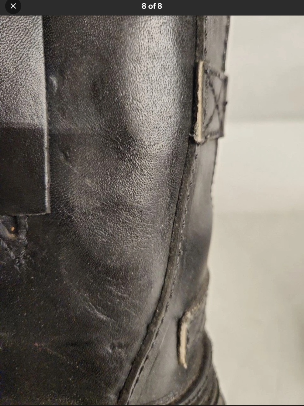 Distressed Classic Harley-Davidson Men's Black Boots Size 11.5 - Picture 8 of 9